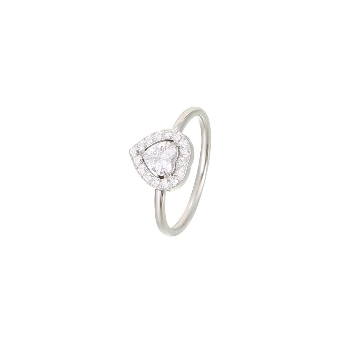 Inel Silver Heart cu Pietre - RAFINI