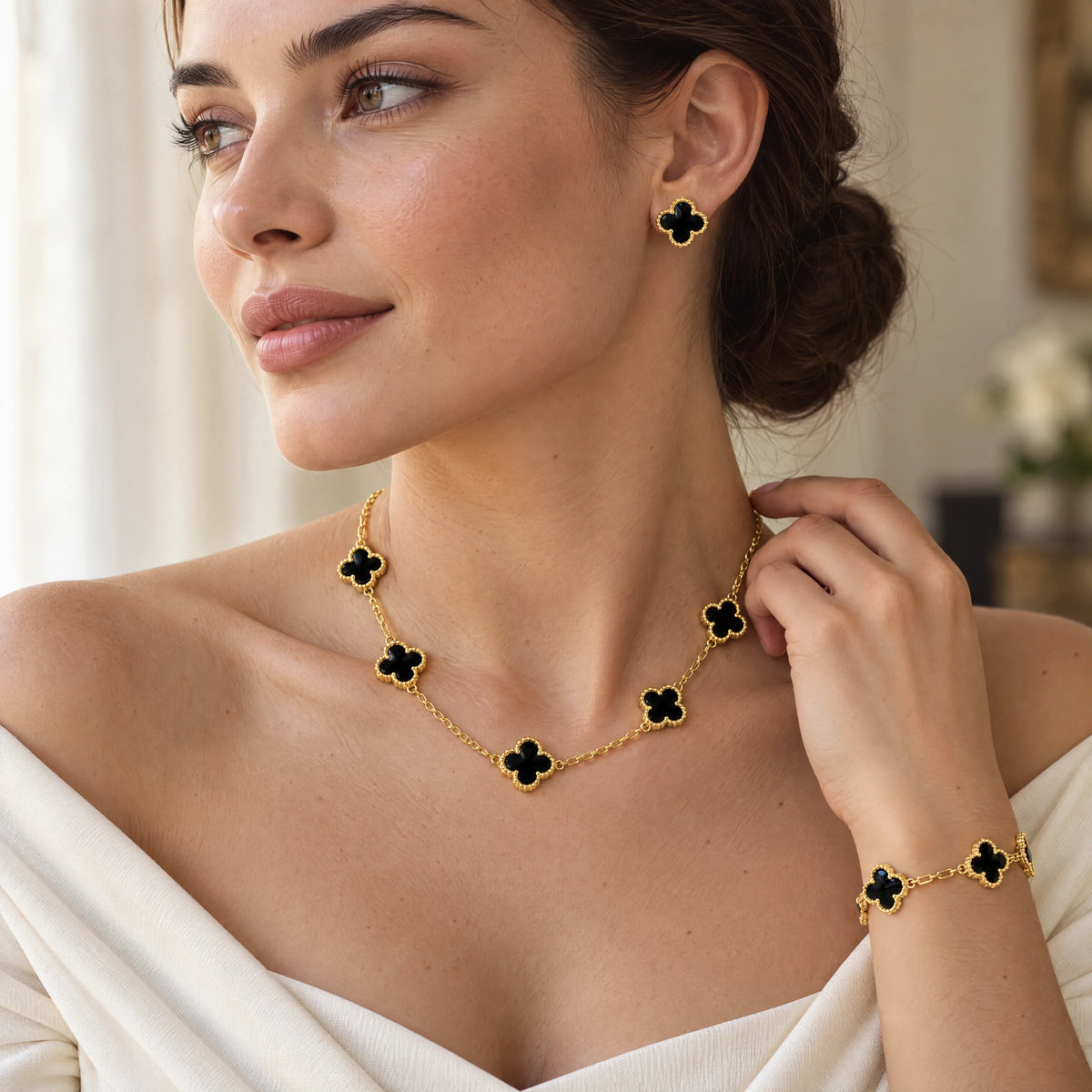 Set Flower Negru – 3 Piese