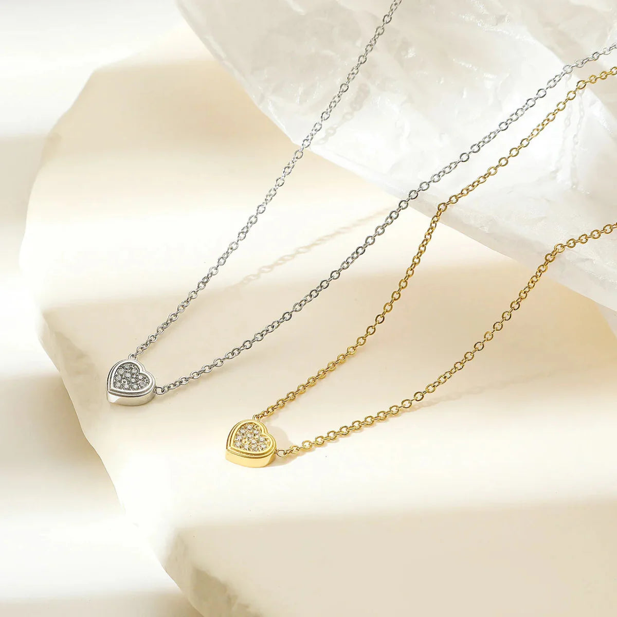 Lantisor - Gold Crystal Heart - RAFINI